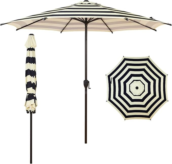 Abba Patio 9FT Lyon Outdoor Patio Umbrella with Push Button Tilt and Crank