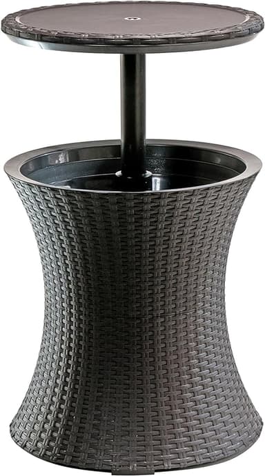 Keter Pacific Cool Bar Outdoor Patio Furniture and Hot Tub Side Table