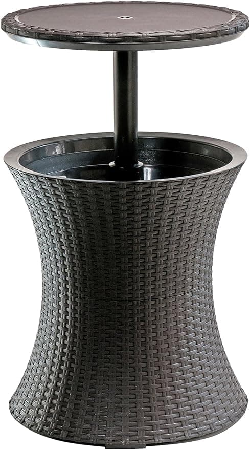 Keter Pacific Cool Bar Outdoor Patio Furniture and Hot Tub Side Table