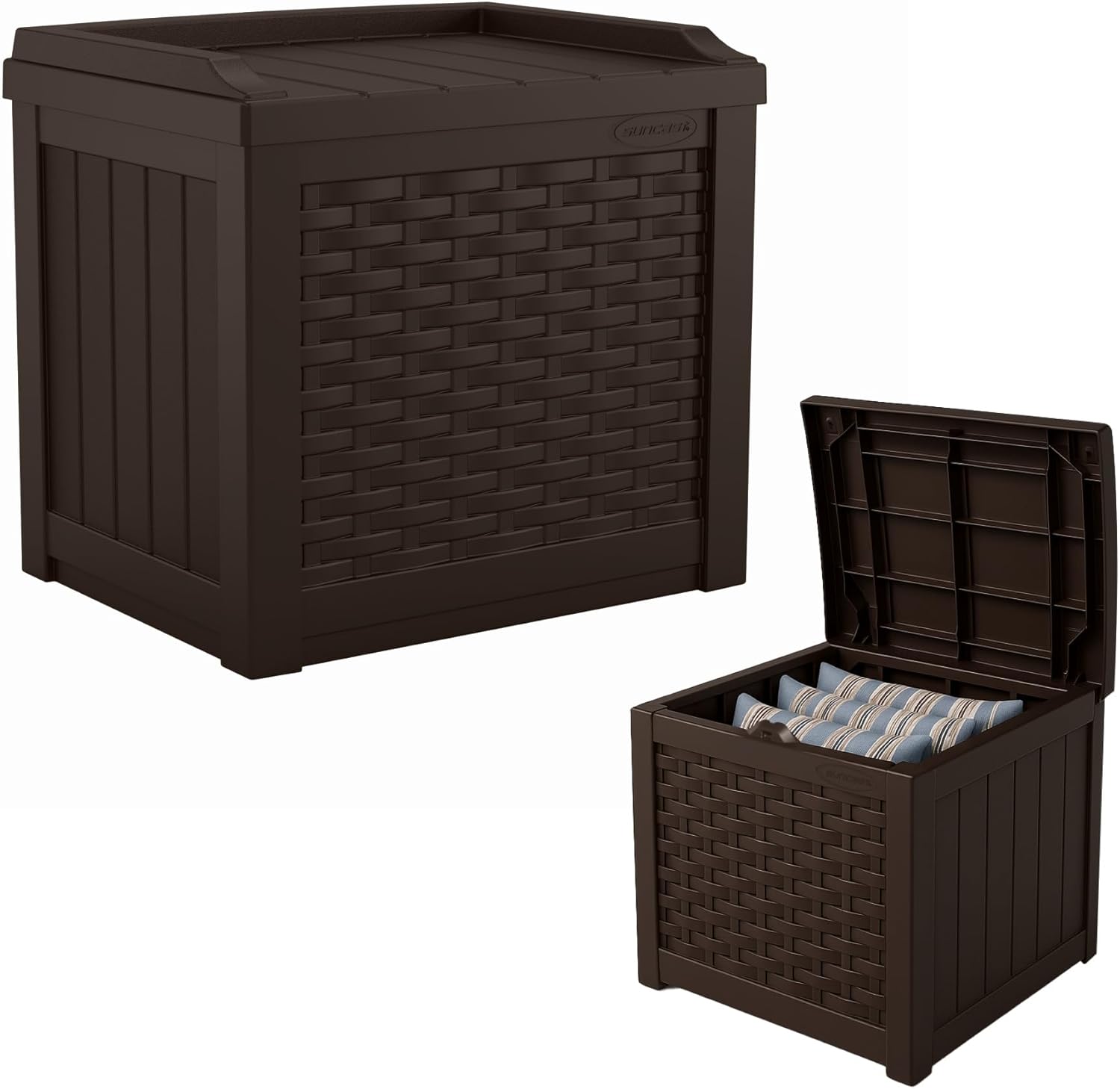 Suncast 22-Gallon Outdoor Deck Box, Java